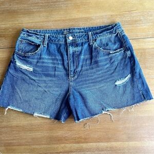 No Boundaries High Rise Waist Dark Wash Denim Jean Shortie